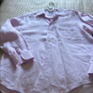 Vilebrequin Purple Dress Shirt pure linen